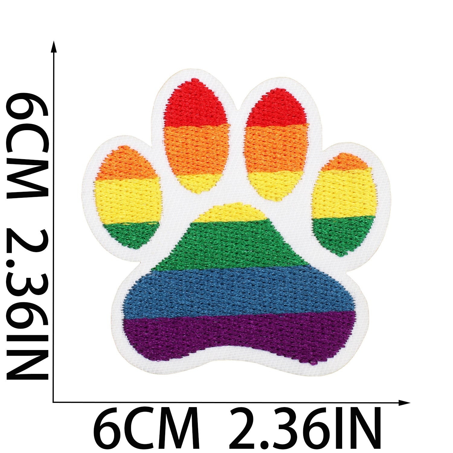 Wholesale Artistic cute paw embroidery patch pet paw patch